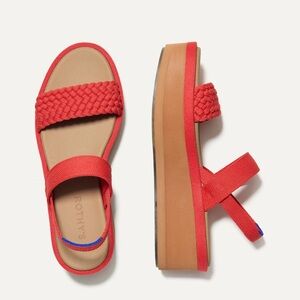 Rothy's Lightweight Wedge Sandal, Red, Sz 8